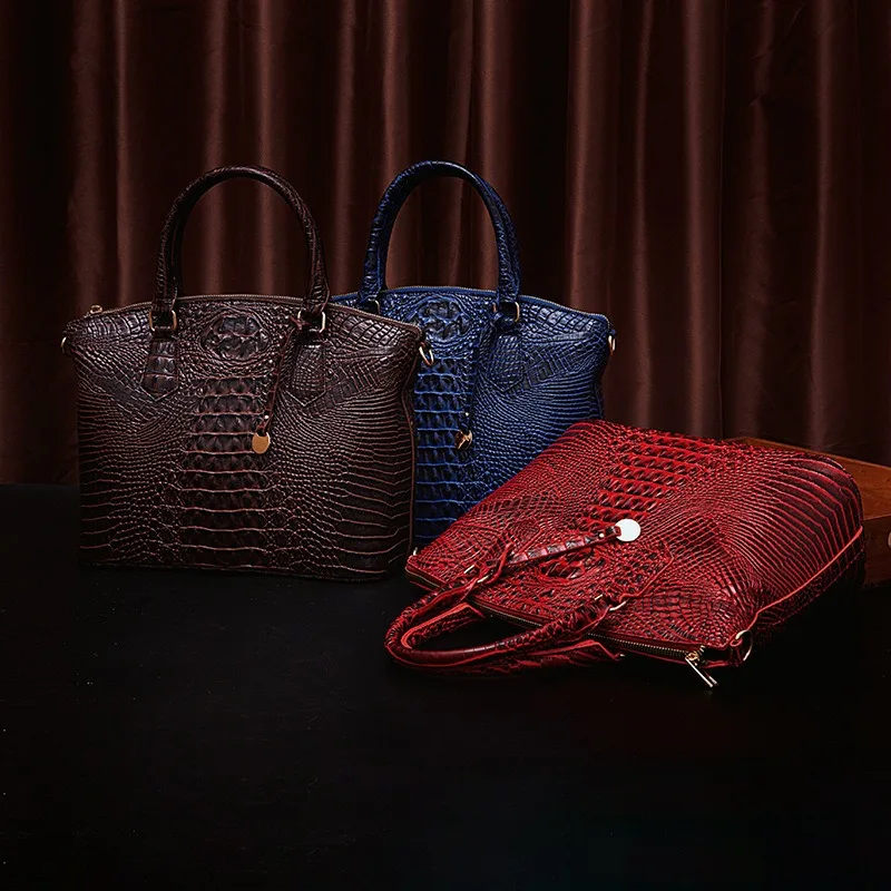 New Arrival Retro Ladies Crossbody Bag Crocodile Pattern Tote Handbags PU leather Shoulder Bags women handbags ladies