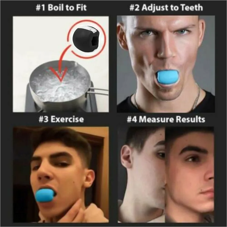 Silicone Facial Muscle Training Shaping Ball  Chew Jawline Trainer Portable Silicone Jaw Exercise Customized