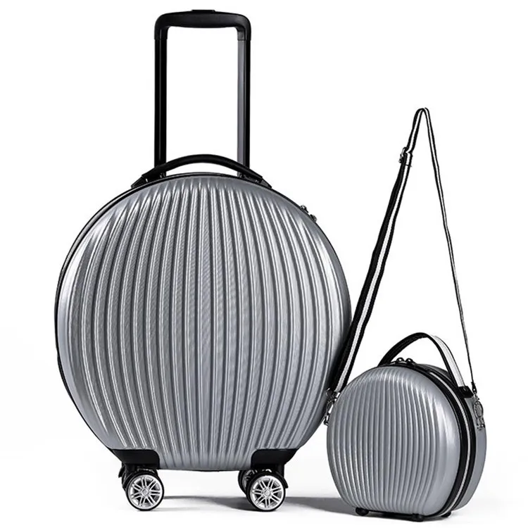 11-Grey Shell Suitcase-2