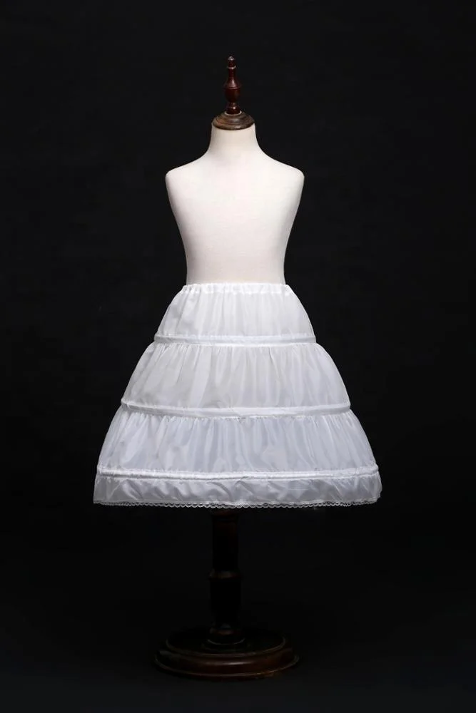 In Stock 3 Hoops White A-Line Petticoat Crinoline Underskirt Accessories