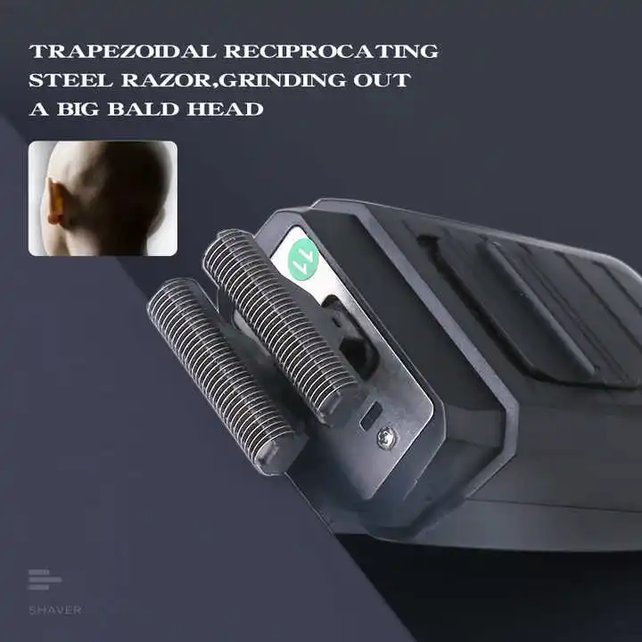 KEMEI 1102 Rechargeable Cordless Electric Shaver for Men Twin Blade Reciprocating Beard Razors Face Care Multifunction Trimmer