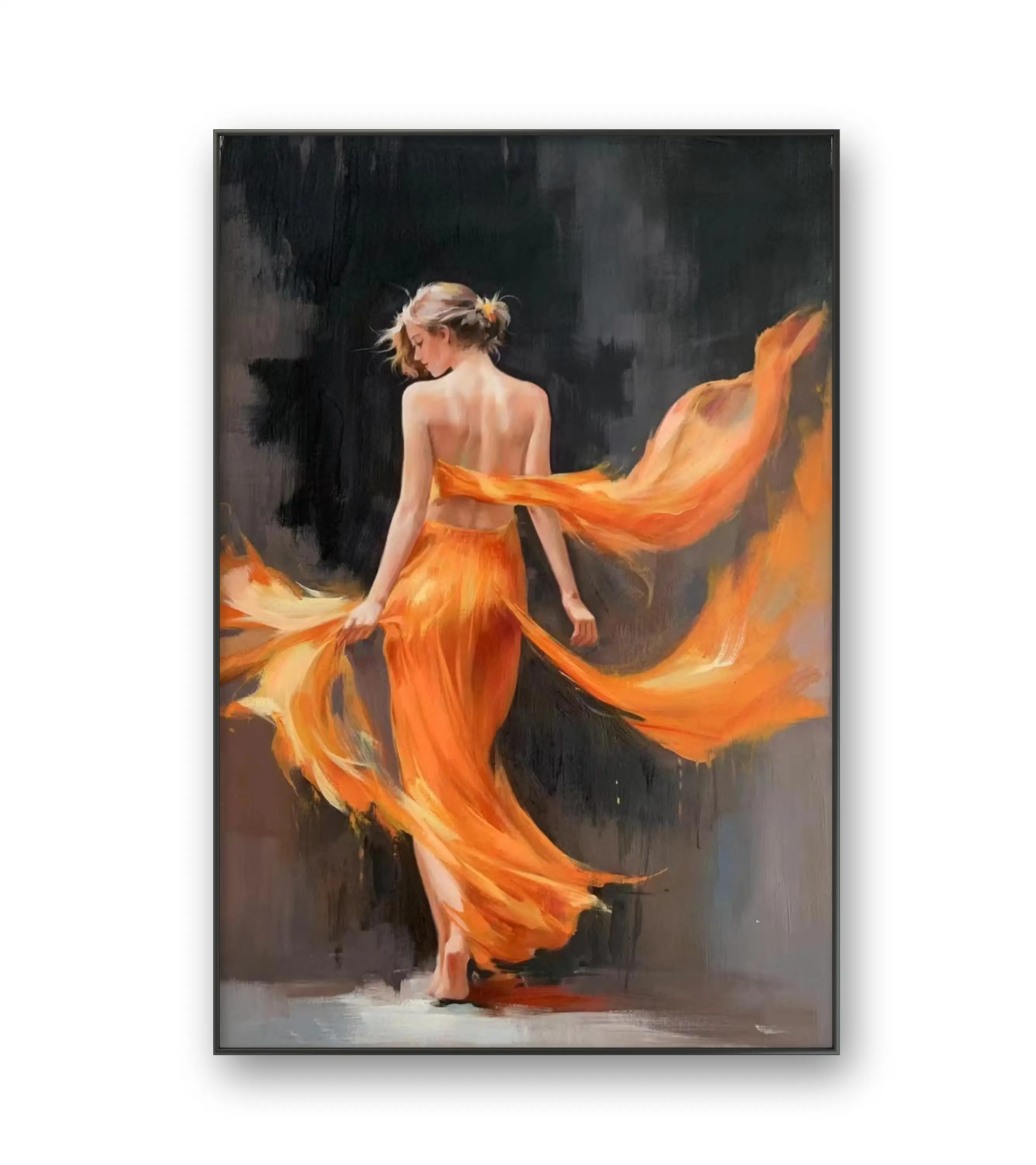 Original  oil painting custom Chinese famous painter Dancer artistic picture  handmade oil painting