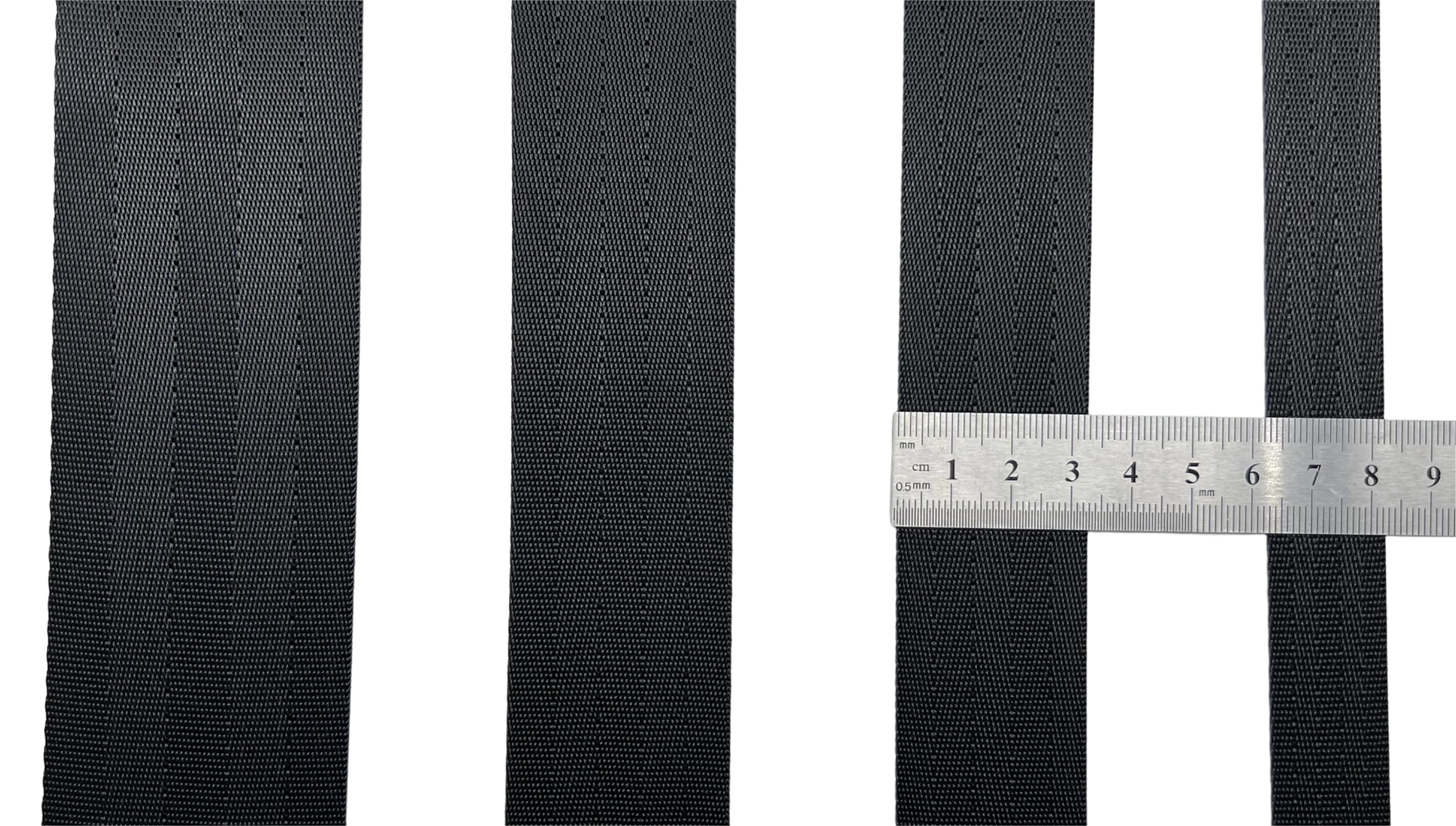 Wholesale Hot Sale Hot selling environmentally friendly 2.0-5.0cm black car seat belts/nylon industrial webbing