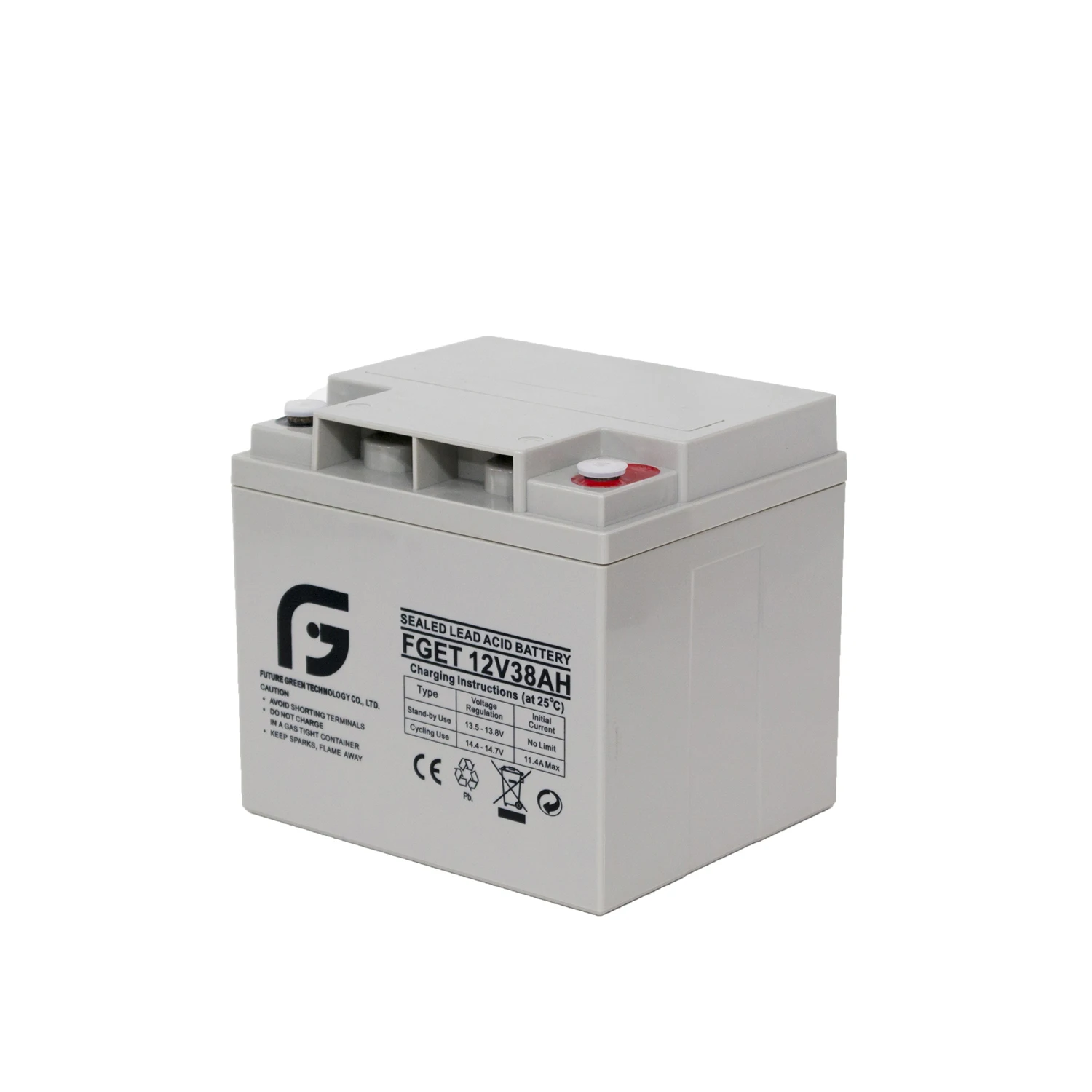 FGET High Capacity 12V 38Ah Lead Acid UPS AGM GEL Storage Lead Acid Battery