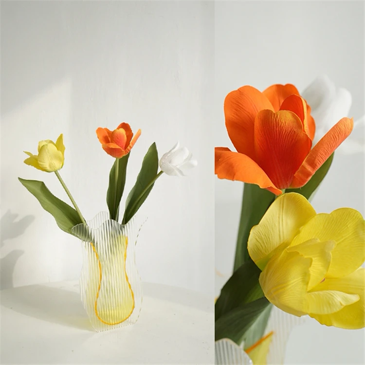 Special Design Widely Wedding Used Multicolor Colorful Clear Acrylic Flower Vases Home Decor For Bedroom Office With Wholesale
