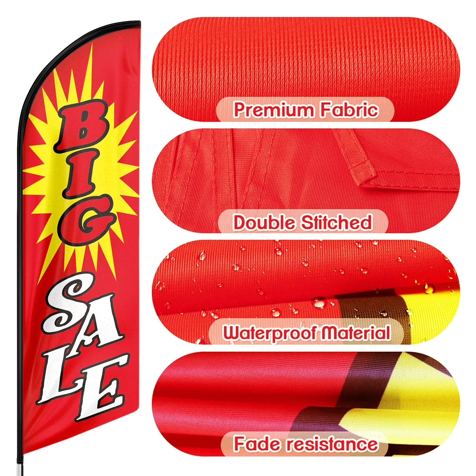 Factory Direct Flying Polyester Beach Flags Banner Double Sided Printed Promotion Advertising Outdoor Feather Flags