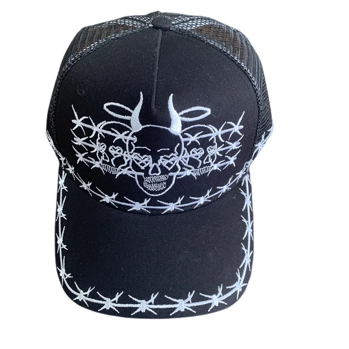 Best custom 3d embroidery print logo  mesh organic cotton  trucker hat
