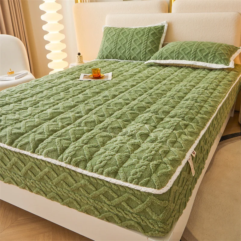 Solid Flannel Super Soft Fitted Sheet Pack Luxury Cozy Comfy Flannel Bottom Sheet with Deep Pocket,Suitable for Fall Winter