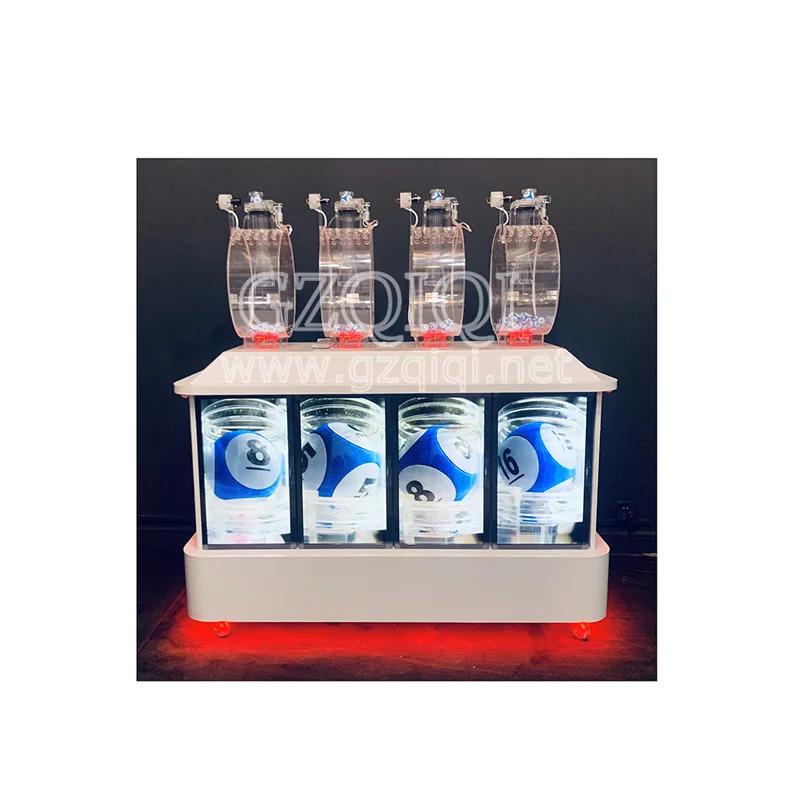 Muilty cylinder4D lotto machine with screens for pick 4 lottery games with constellation ball
