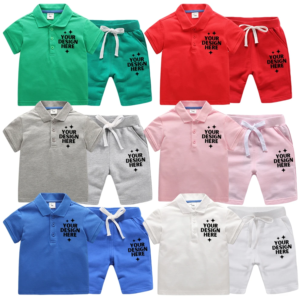 2025 летние комплекты повседневной одежды для мальчиков и девочек детский хлопковый спортивный костюм с коротким рукавом футболка шорты принтом комплект из двух предметов