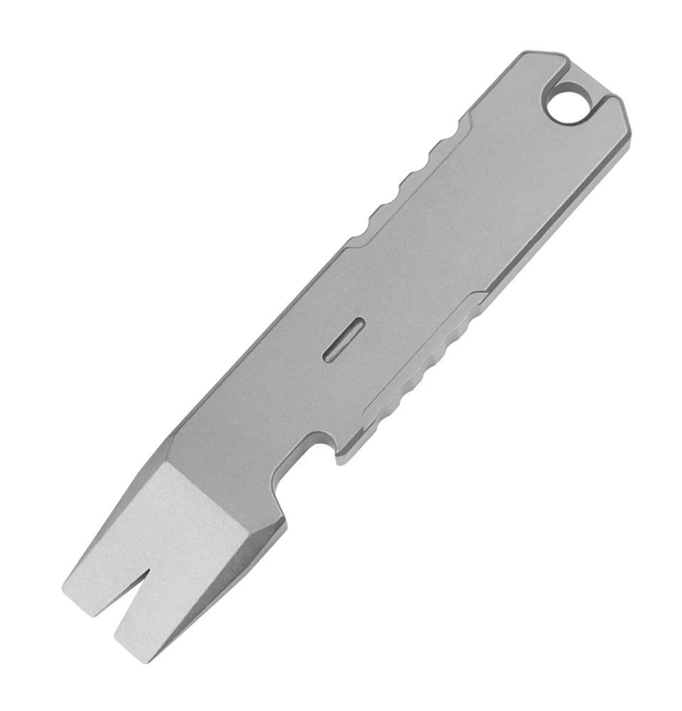 Titanium EDC Pry Bar with Nail Puller Bottle Opener Function with Pocket Clip EDC Tool
