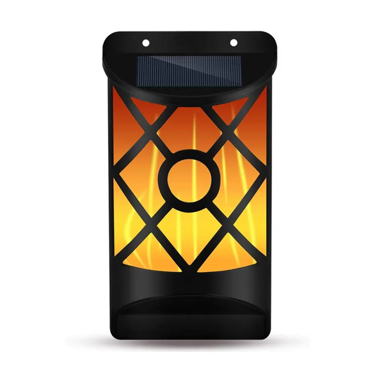 4pack/2pack 66led Dusk To Dawn Dancing Flickering Fire Flame Effect Led Outdoor Night Lights Solar Wireless Security Wall Light