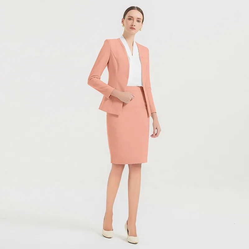 2023 latest original distributing office wear blazer and skirt suit sets for ladies elegant business wear