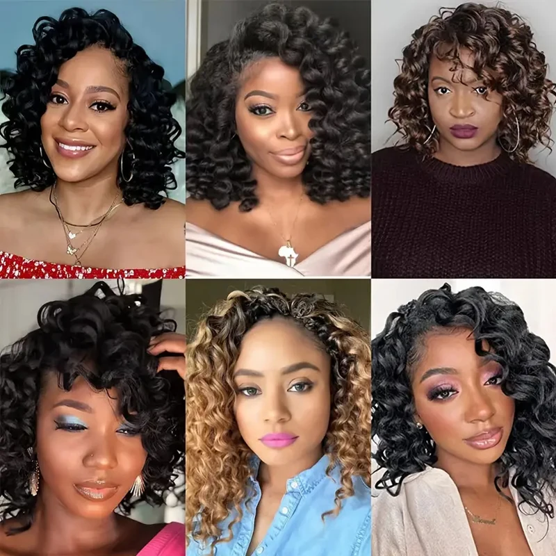 10inch two style 50g short French Curl Braid Spiral Curl Loose Wave Crochet Braid For Synthetic Hair Extensions