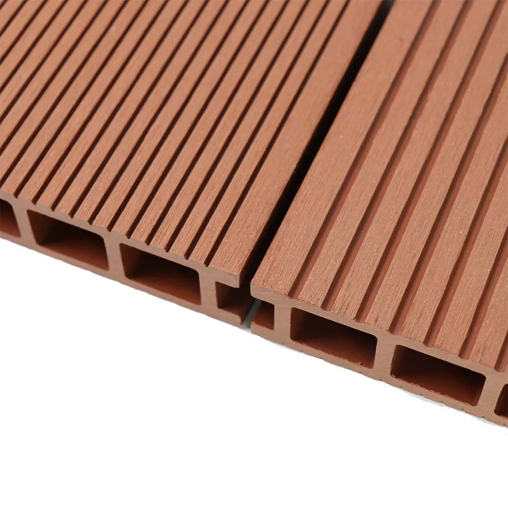 Wholesale outdoor wpc grooves brushes boards composite seamless hollow decking for external park
