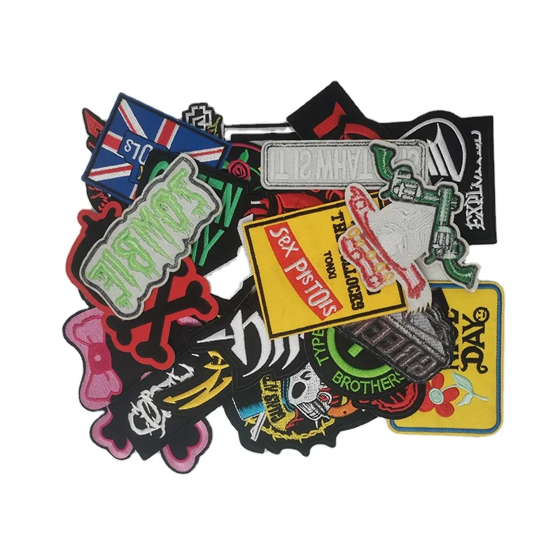 3d custom badges embroidered embroidery patch sew iron on  Patch for clothing patches