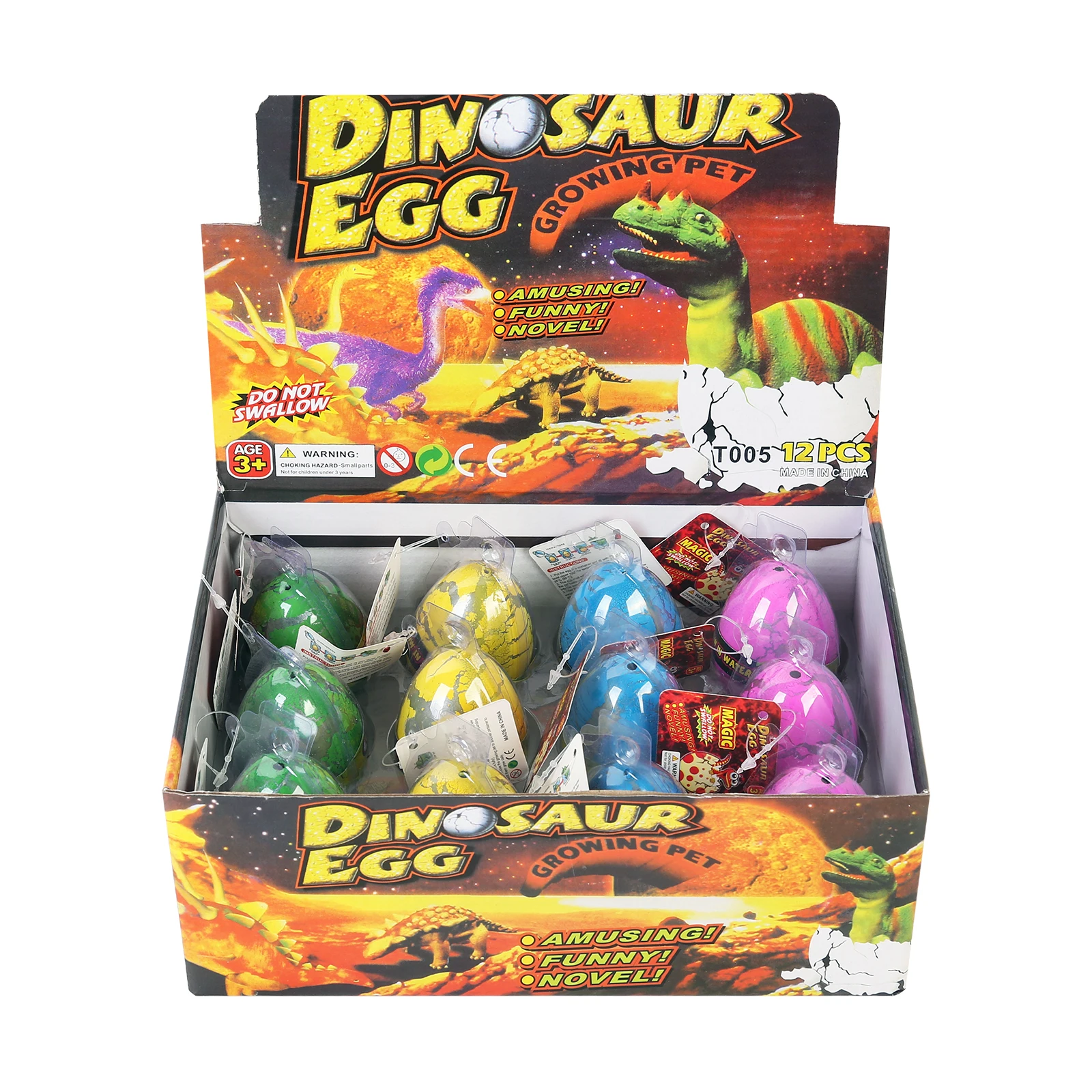 Soaking water to hatch dinosaur eggs blind boxes break shells and become large toys soaked in water bloated toys