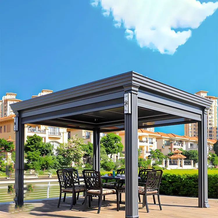 Best Price Aluminum Pavilion Waterproof Aluminum Alloy Coated Electric Smart Blinds
