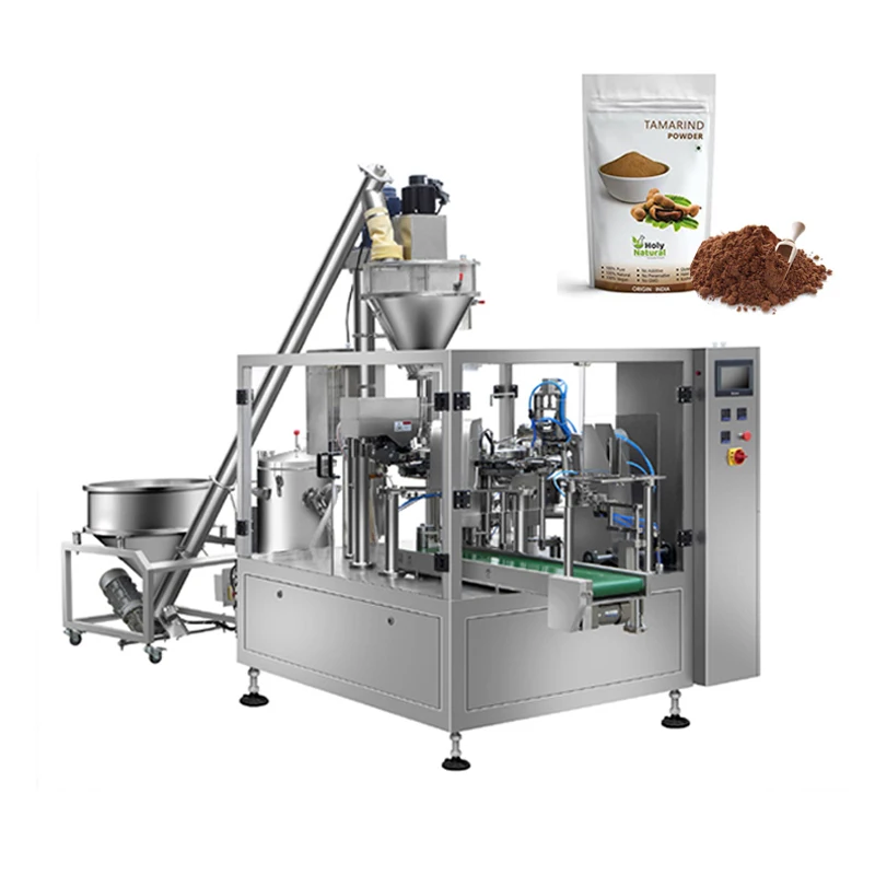 Automatic rotary premade bag filling sealing packing machine doypack 200g 500g cinnamon powder packing machine
