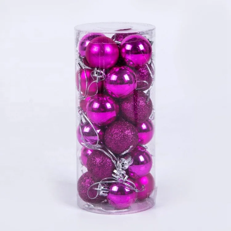 6cm Christmas Balls Ornaments for Xmas Tree - Shatterproof Christmas Tree Decorations Hanging Ball 24pcs