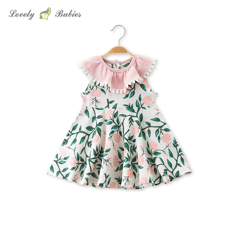 
RTS 12 year old girl models fall boutique outfit lace cotton casual dresses 