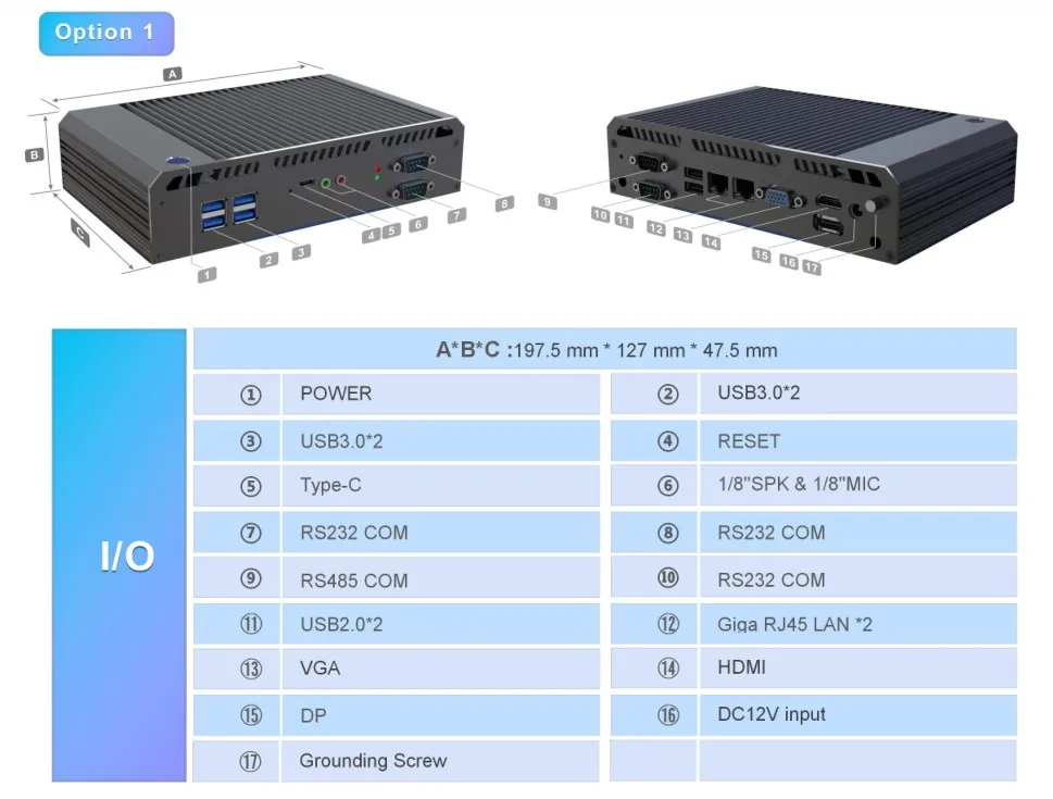2021 i3 5Gen 5005U 8G ram dual ram slot 128g ssd msata Fanless Desktop PC Thin Client for bank Project
