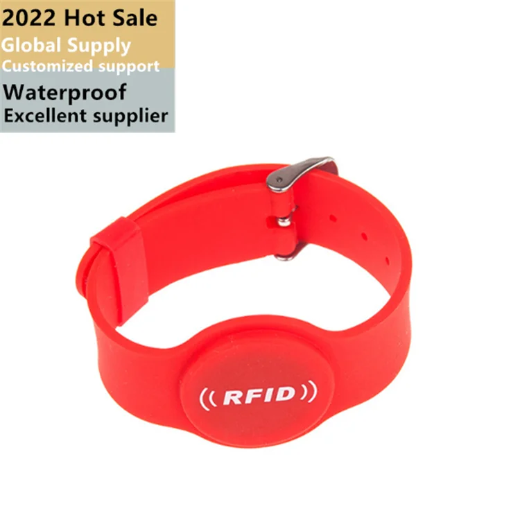 Cmrfid 125khz Silicone Rfid Wristband Bracelet Dual Chip Tk4100 T5577 Adjustable 13.56mhz Nfc Rfid Ticket Hand Wrist Band