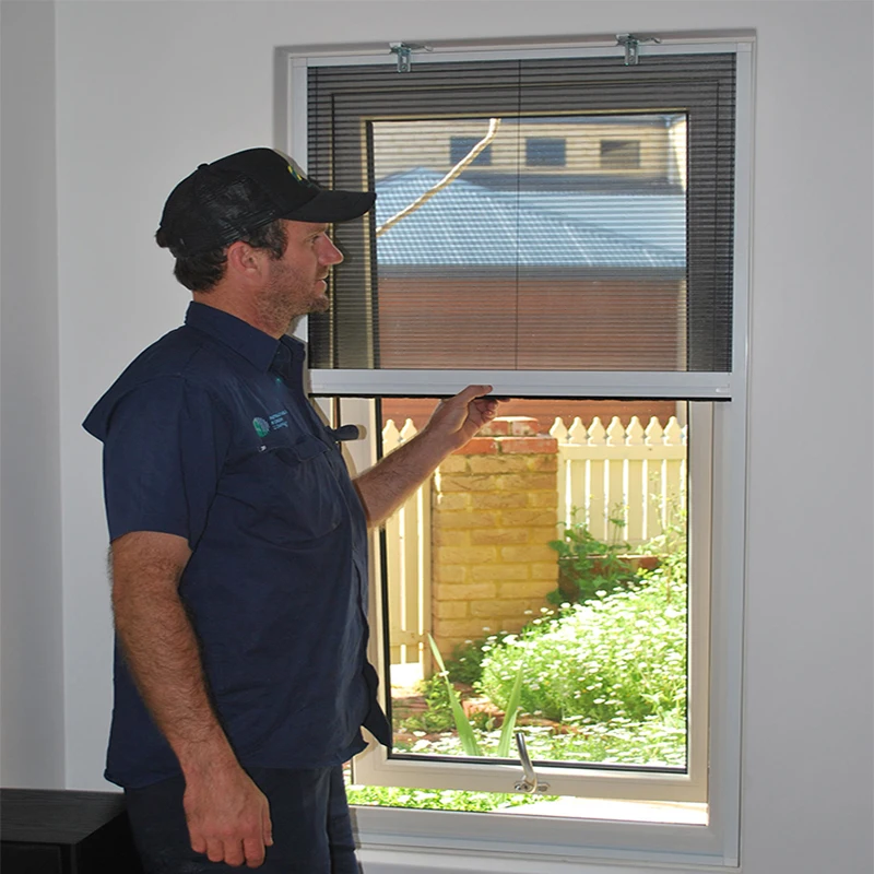 Pleated fly screen window