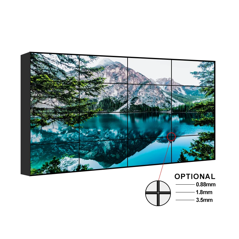 good price business ultra  narrow bezel 1x2 lcd video wall  controller display
