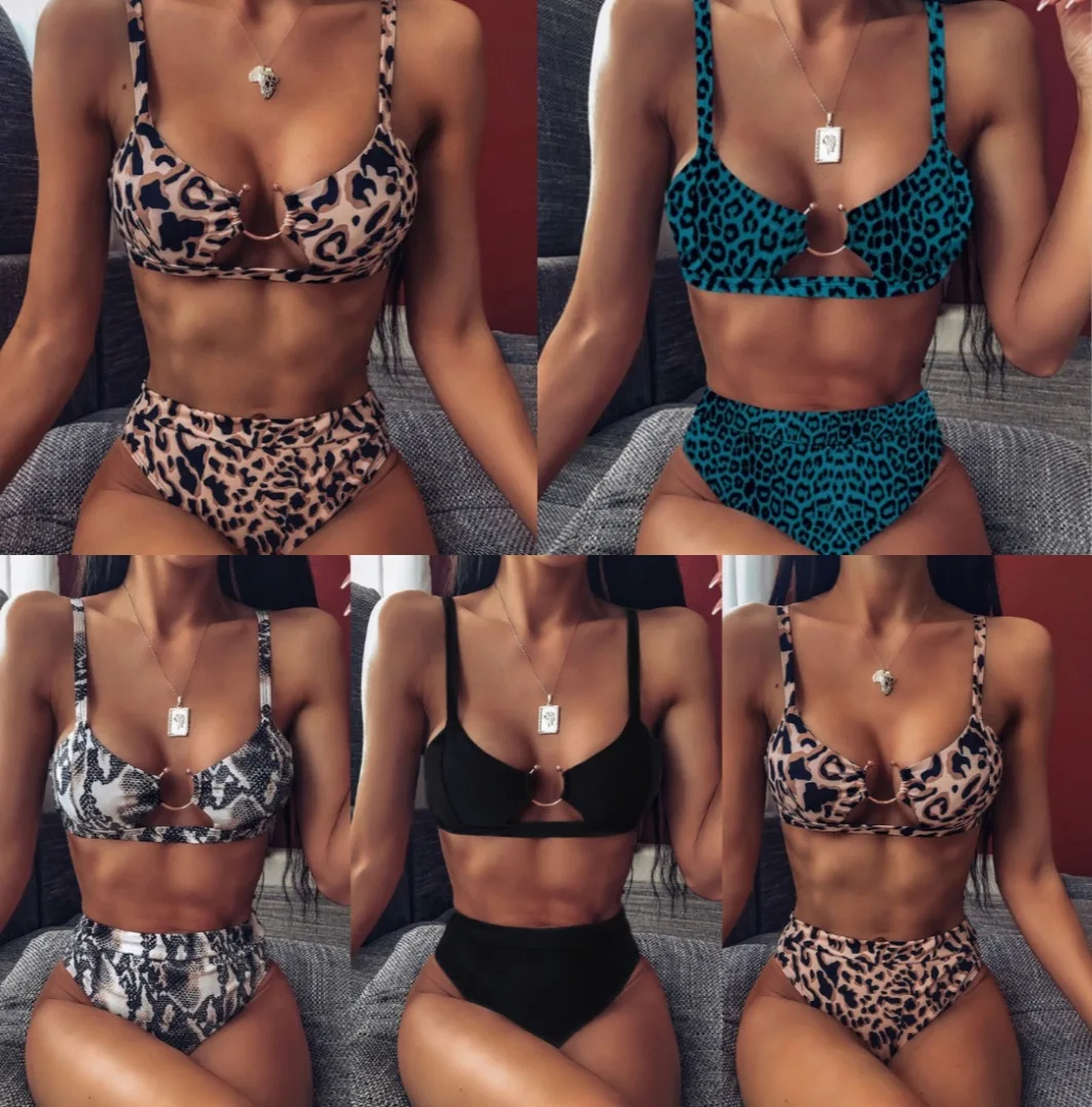 LEVEL 05 Cut Out Swim Beach Wear Suit Thong Beachwear Sporty Active Two-Piece Strapping Swimsuit Swimwear Ribbed Bikini Set