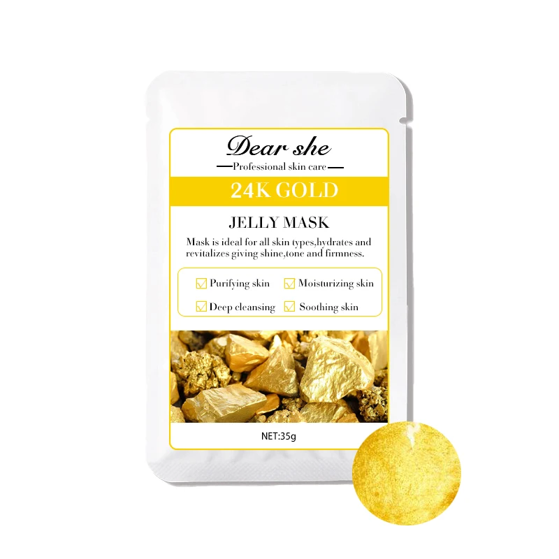 Wholesale Skin Care Moisturizing Hydro Gel Face Mask 24K Gold Hydro Gel Jelly Crystal Collagen Powdered Soothing Facial Mask Mud