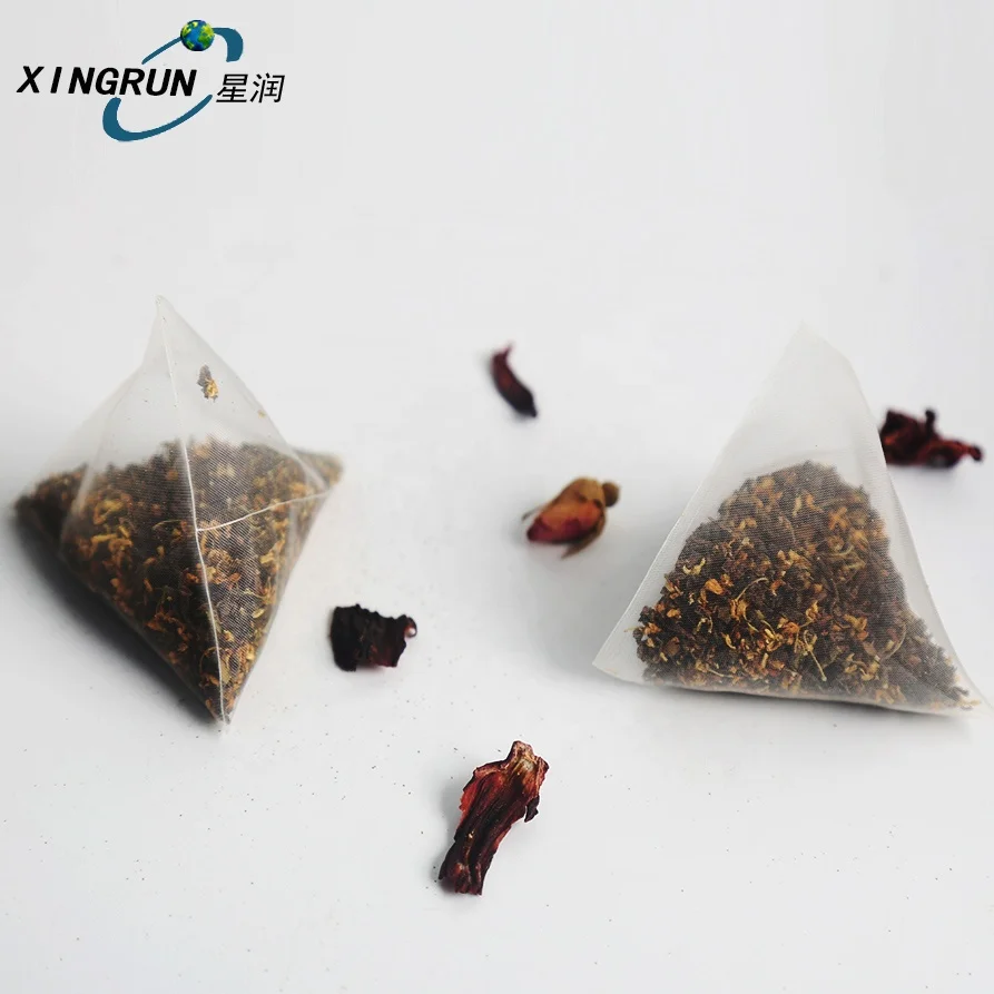 OEM custom triangular nylon custom empty pyramids tea bags