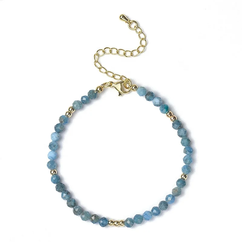 Cliobeads Lobster Clasp Brass Bracelet 4mm Mookaite Morganite Obsidian Small Nature Stone Beads Bracelets