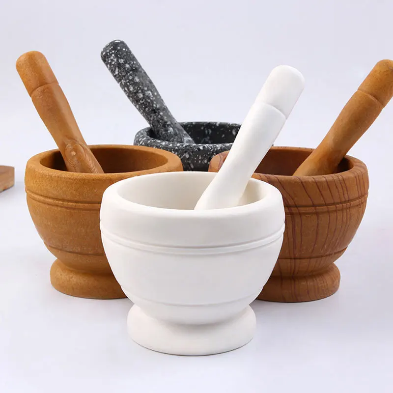 Wholesale Home Kitchenware Cuisine Pepper Herb Pounder Minced Tool Mills Kitchen Mortar Pestle Mixing Pot Manual Garlic Grinder