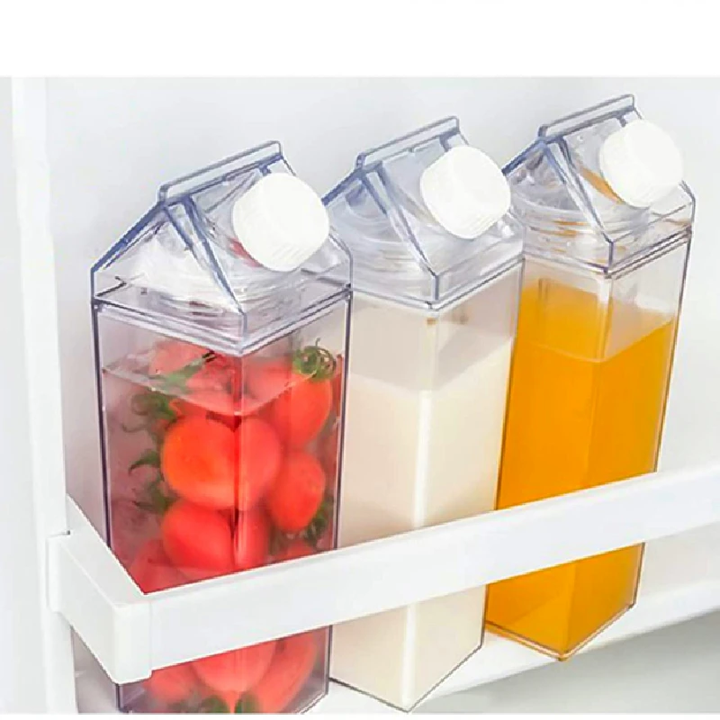 Оптовая продажа, пластиковая цветная прозрачная многоразовая бутылка для воды с крышками