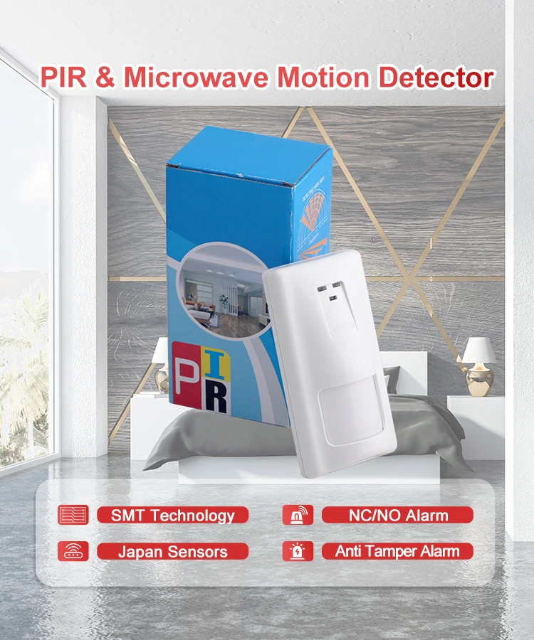 Super Quality Pir Motion Detector human Sensor Double Microwave Two PIR motion detector And MW Detection Tech