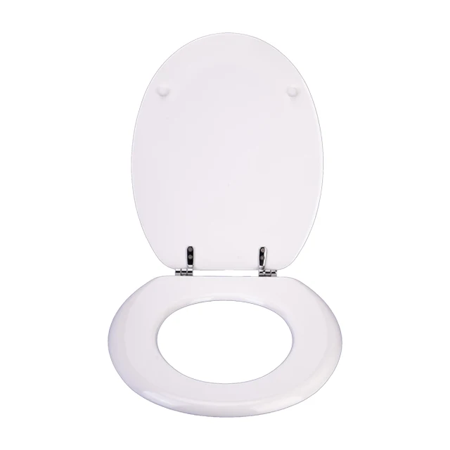 Modern 3D MDF Soft Close Hinges Sanitary Slim round round Wrap over Toilet Seat Cover for Home Bathroom Made of UF Urea Material