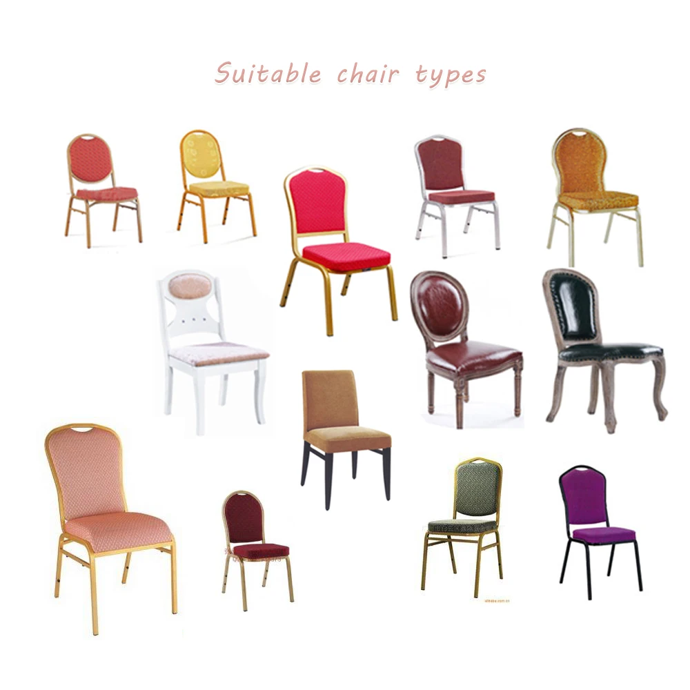 Spandex Stretch Gold Metallic Wedding Chair Covers for Party Events Decorations