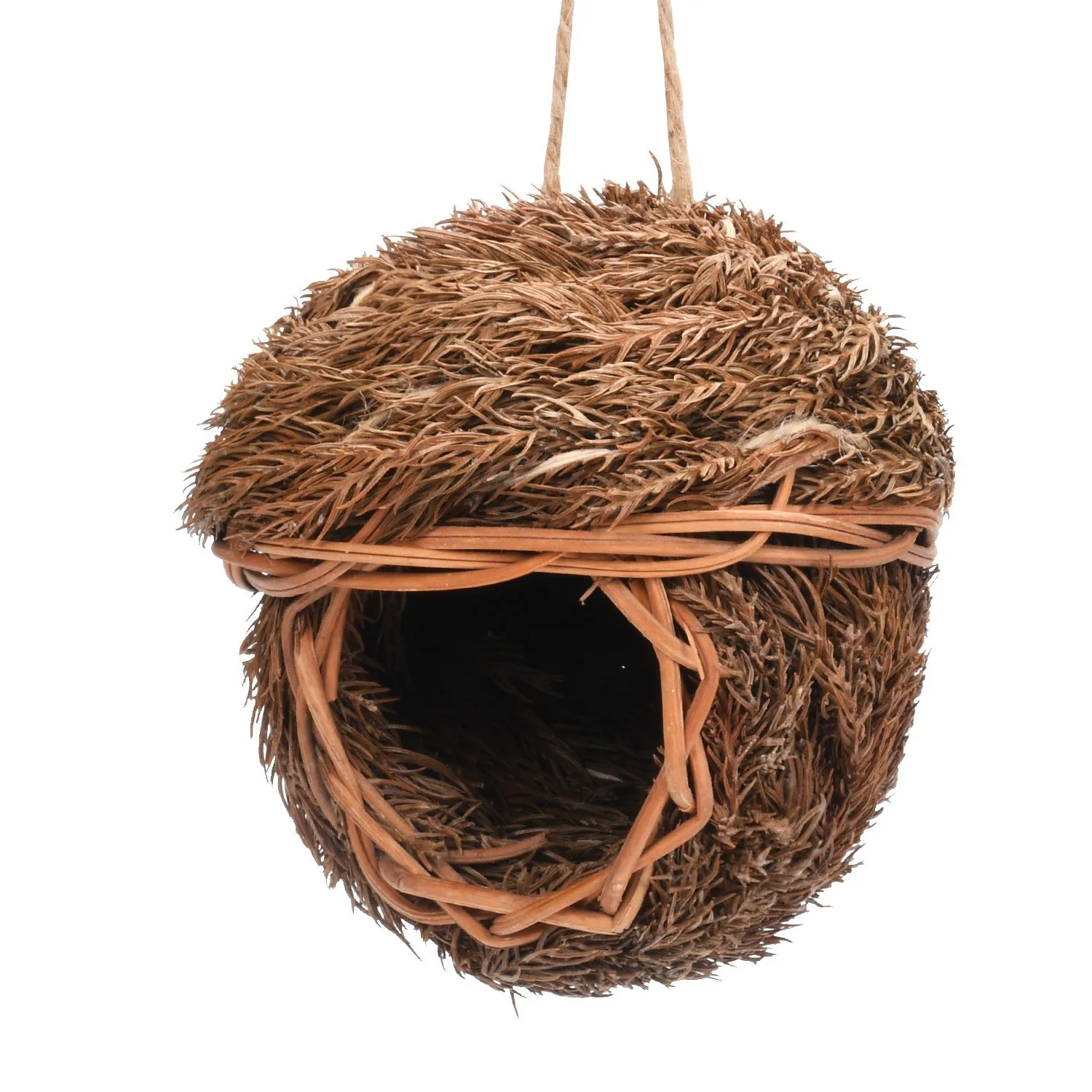 Spot bird house natural pine needle bird nest Myna parrot cross border straw outdoor bird cage decorative