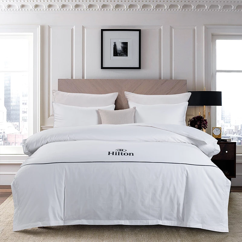 
CVC 80/20 hotel fabric cotton 80% poly 20% hospitality linen fabric raw material cotton fabric 