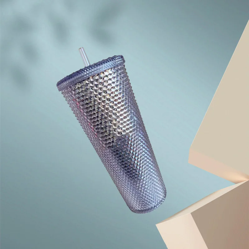 Studded tumbler blank cold changing diamond durian cup without logo 710ml