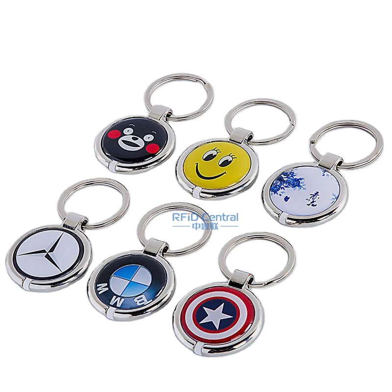 nfc dog tag qr code rfid pet tracking tag electron anti metal rfid epoxy tag metal keychain rfid