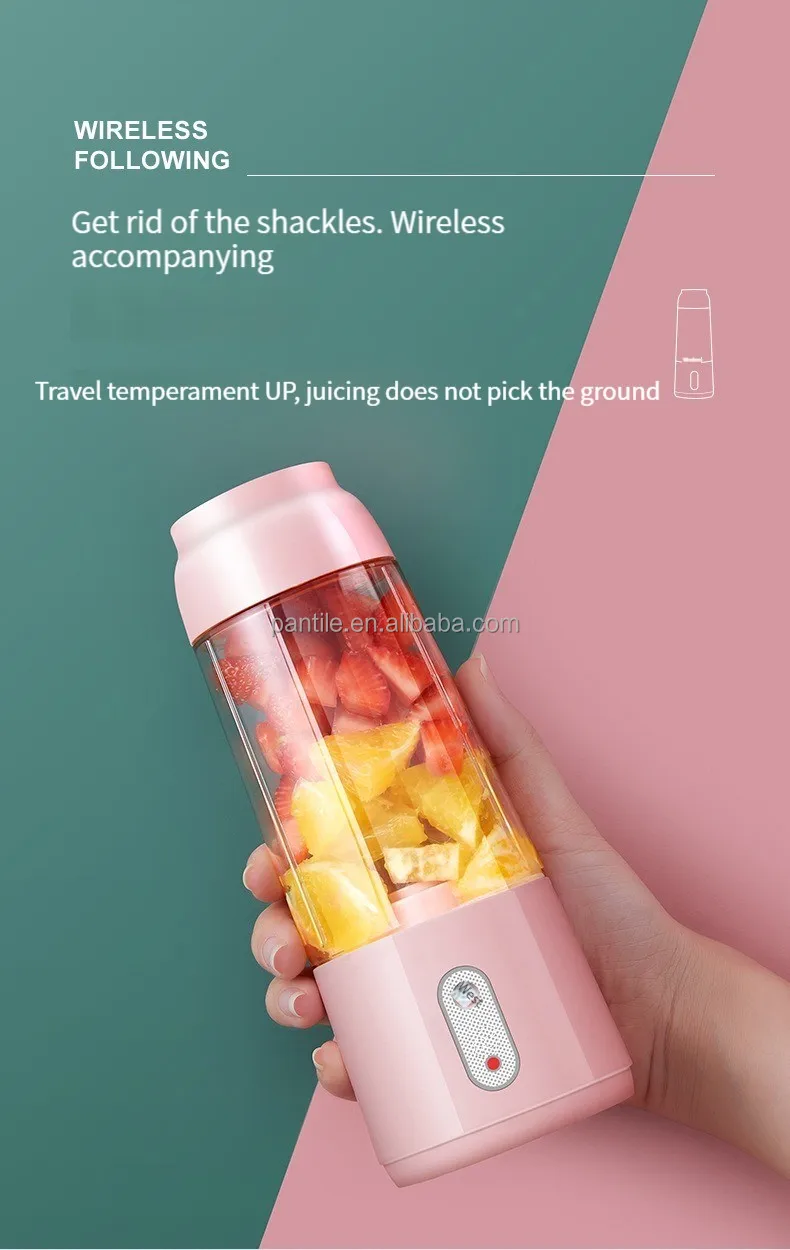 Portable Blender 500ml 6 Blades Juicer Cup Moulinex Blender Spare Parts Powerful Portable Blender For Shakes And Smoothies