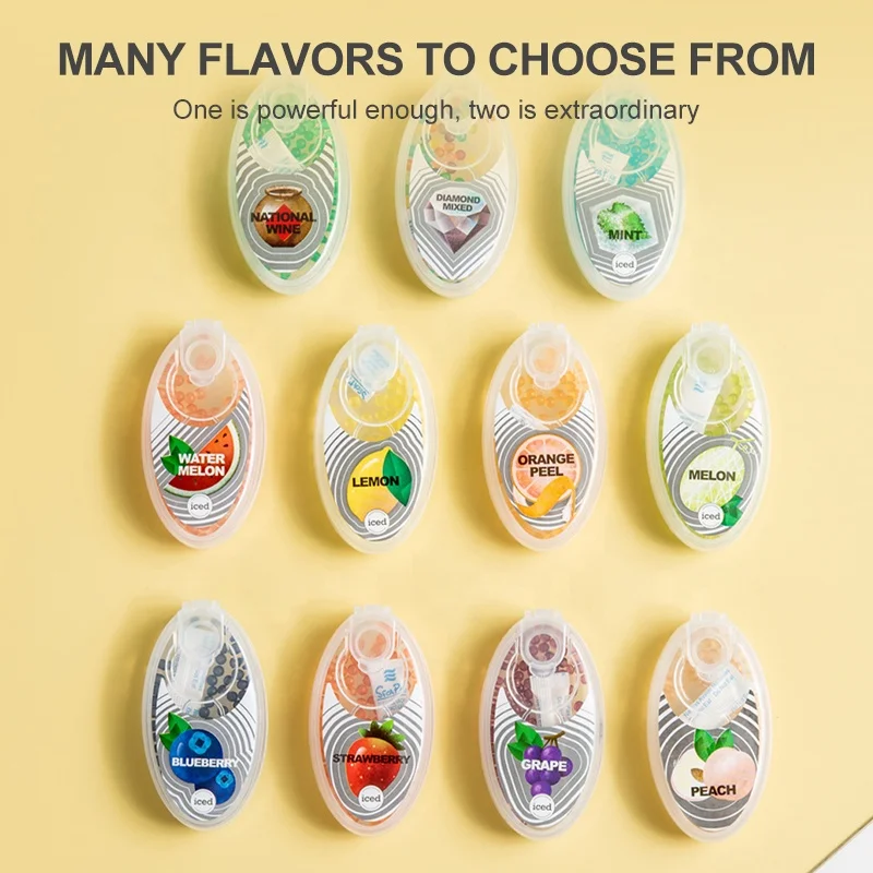 Smokers Favorite Cigarette Click Pops beads Factory Wholesale Menthol Fresh Mouth Cigarette Crush Ball