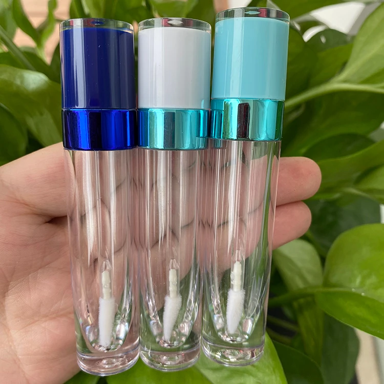 
Factory Vendor Logo Lip gloss Wand Packaging Colored 8ml White Pink Metalic Custom Empty lip gloss containers tube 