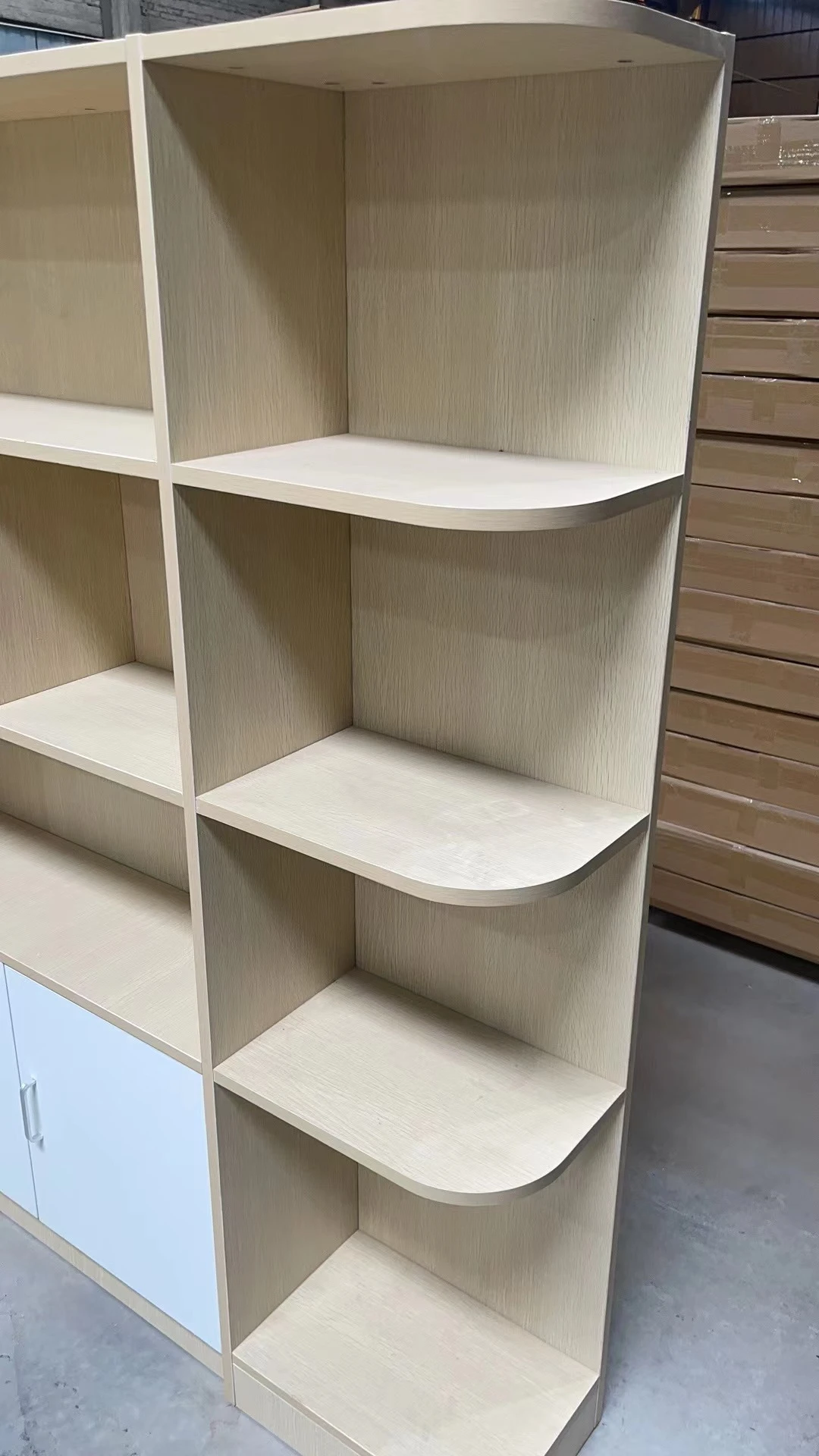 Factory direct multi-layer furniture melamine board modern bookshelf bookcase cabinet