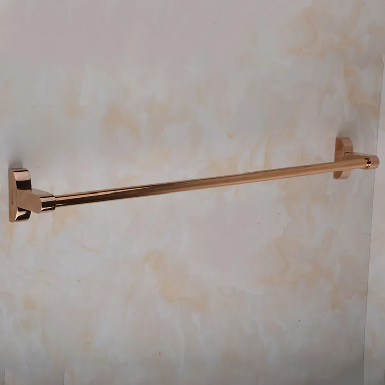 Luxury bathroom rose gold towel rail holder set