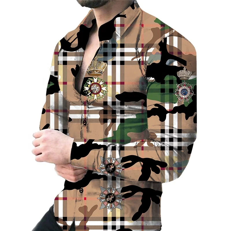 latest style design 3d sublimation casual business shirt quick dry shirt for man