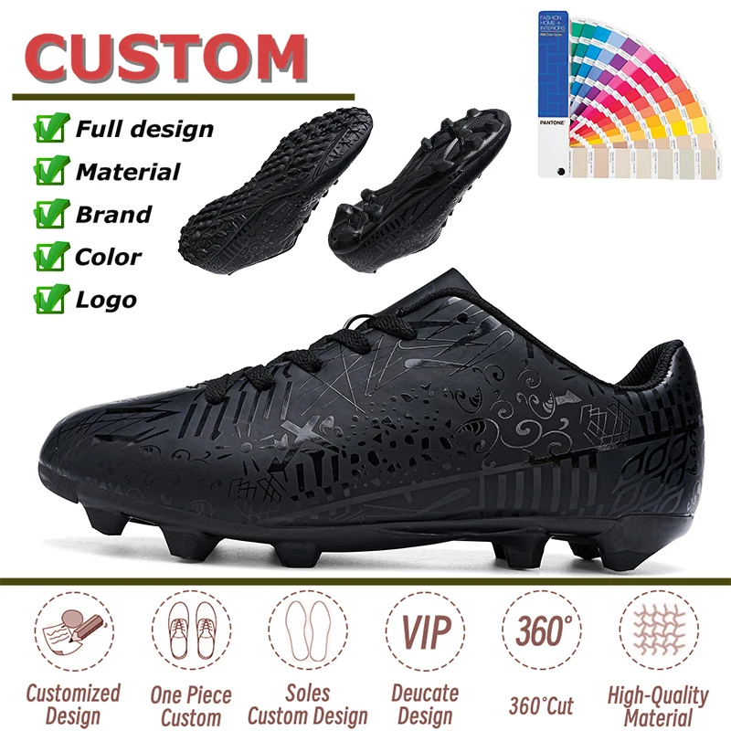 Design Shoes Factory Custom Sneakers Futbol American Men Turf Outdoor Football Shoes Chuteira Futsal Indoor Soccer Shoes For Men