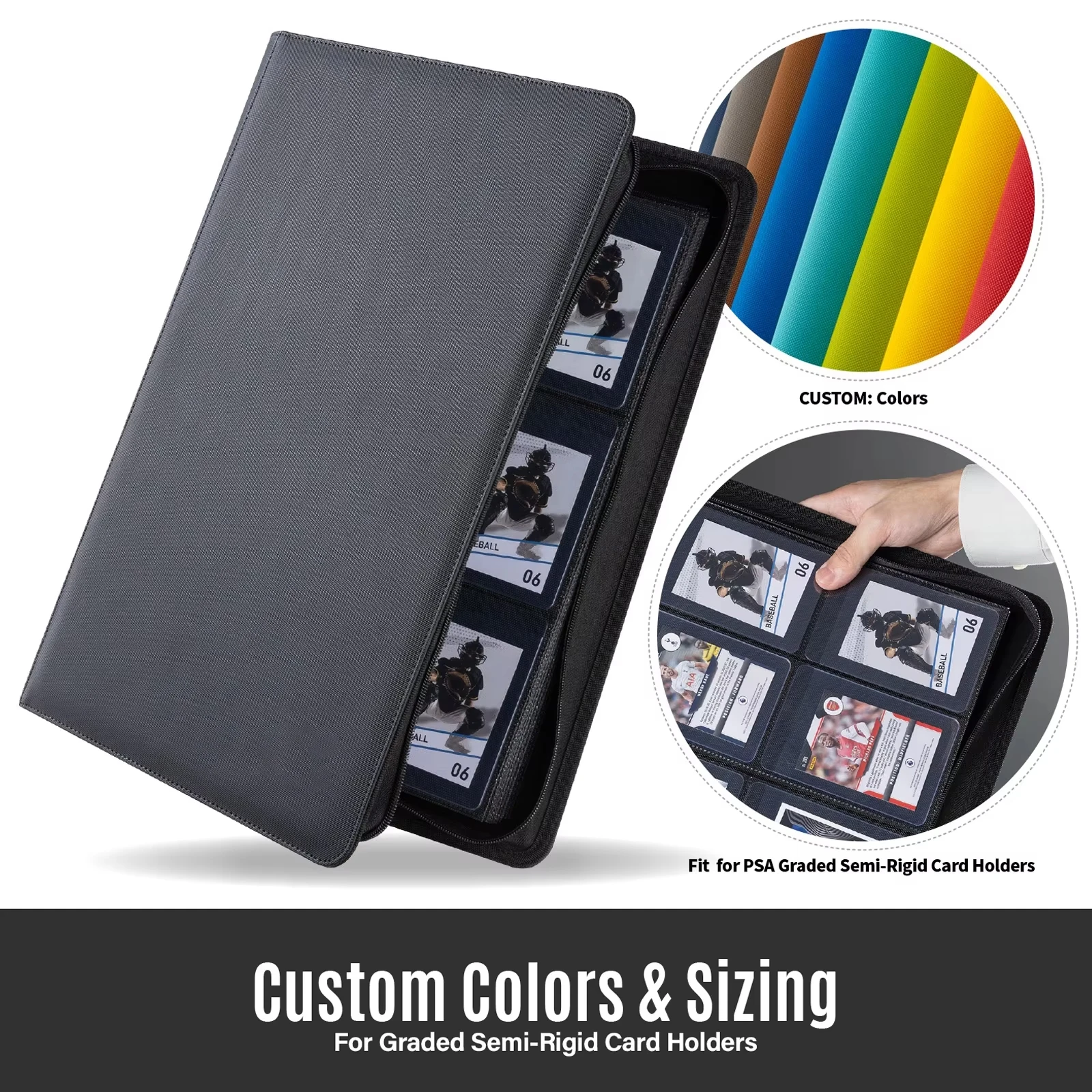 Semi-Rigid Card Saver Collectors Binder Holds 360 Cards 9 Pocket Trading Card Album